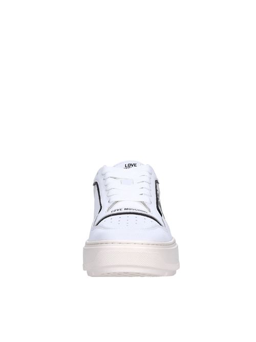 Sneakers in pelle e tessuto LOVE MOSCHINO | JA15204G1IJC110ABIANCO-NERO